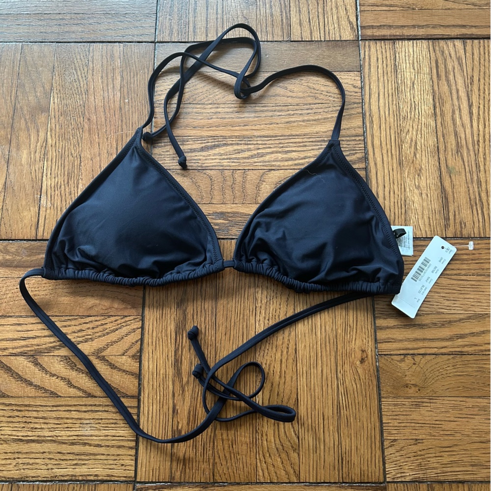Jcrew triangle bikini top navy size large
